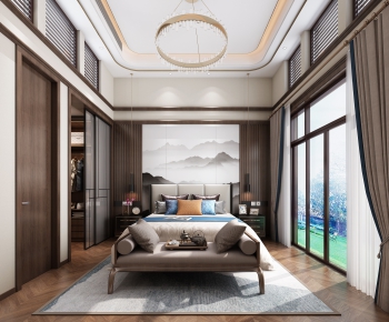 New Chinese Style Bedroom-ID:449990741