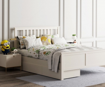 Nordic Style Double Bed-ID:736636449