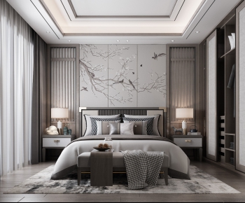 New Chinese Style Bedroom-ID:622563179