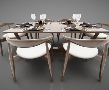 New Chinese Style Dining Table And Chairs-ID:498153477