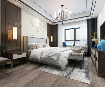 New Chinese Style Bedroom-ID:433154645