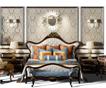 European Style Double Bed-ID:490856437