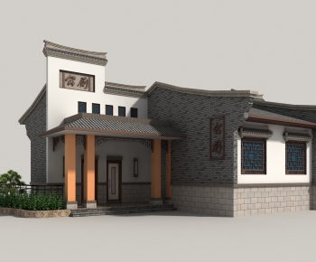 New Chinese Style Building Appearance-ID:683014893