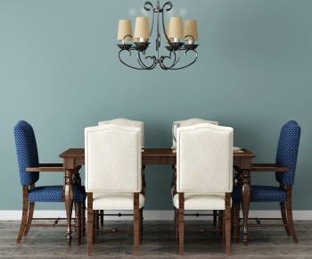 American Style Dining Table And Chairs-ID:433691751