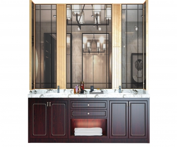 New Chinese Style Bathroom Cabinet-ID:323236229