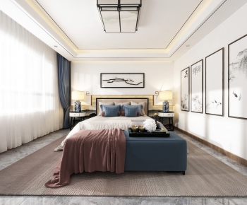 New Chinese Style Bedroom-ID:518592944