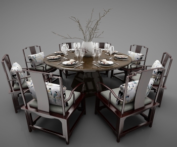 New Chinese Style Dining Table And Chairs-ID:710273322