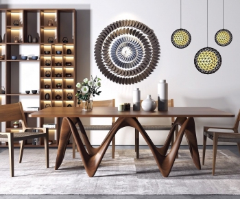 New Chinese Style Dining Table And Chairs-ID:605268928