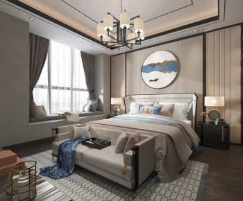 New Chinese Style Bedroom-ID:426586146