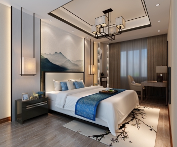 New Chinese Style Bedroom-ID:873165613