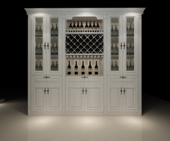 Simple European Style Wine Cabinet-ID:430546574