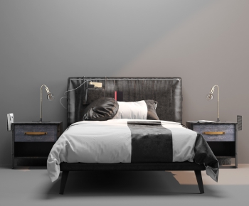 Modern Double Bed-ID:563244753