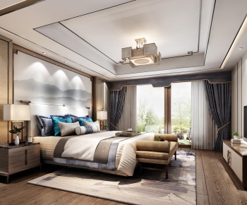 New Chinese Style Bedroom-ID:489615487