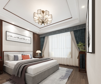 New Chinese Style Bedroom-ID:934779832