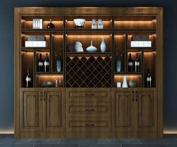 New Chinese Style Wine Cabinet-ID:364415738
