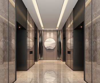 Modern Office Elevator Hall-ID:366245152