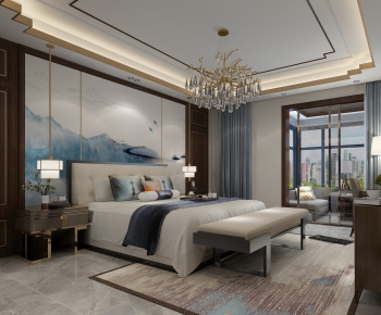 New Chinese Style Bedroom-ID:145460315