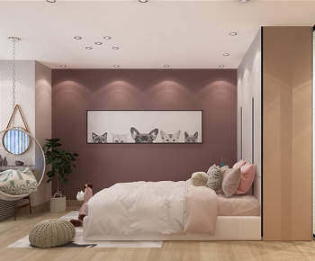 Nordic Style Girl's Room Daughter's Room-ID:655250534