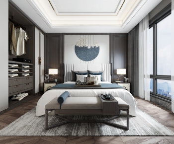 New Chinese Style Bedroom-ID:195585534