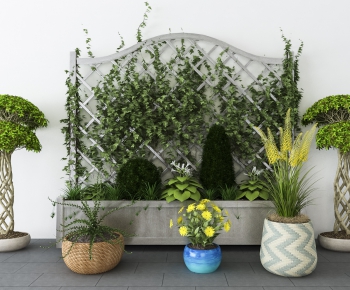 Modern Potted Green Plant-ID:869799289