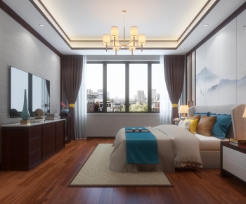 New Chinese Style Bedroom-ID:437089919