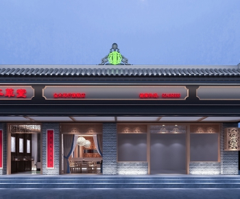 New Chinese Style Facade Element-ID:144446753