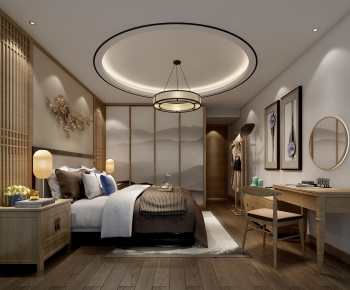 New Chinese Style Bedroom-ID:670340552