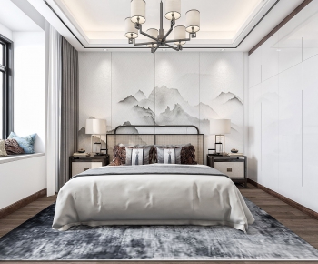 New Chinese Style Bedroom-ID:761659681