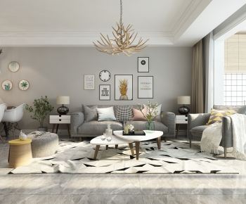 Nordic Style A Living Room-ID:586919131