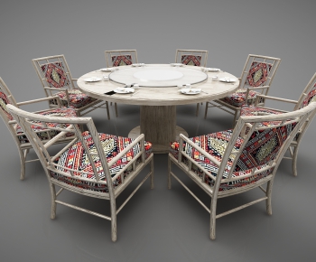 New Chinese Style Dining Table And Chairs-ID:917534543