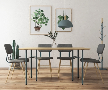Nordic Style Dining Table And Chairs-ID:114405579