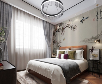 New Chinese Style Bedroom-ID:592884751