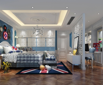 Simple European Style Boy's Room And Son's Room-ID:872826469