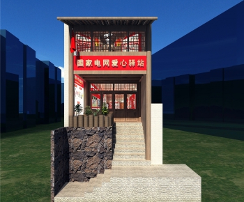 Chinese Style Building Appearance-ID:594636497