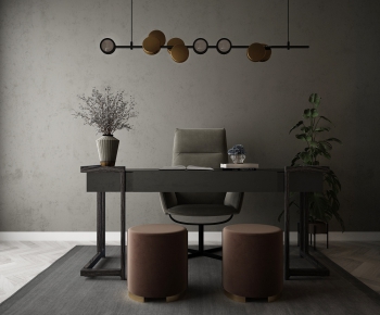 Modern Computer Desk And Chair-ID:210286798
