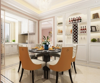 Simple European Style Dining Room-ID:881603295