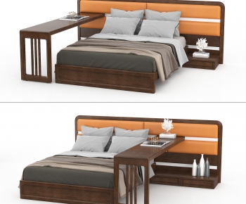 New Chinese Style Double Bed-ID:739483134
