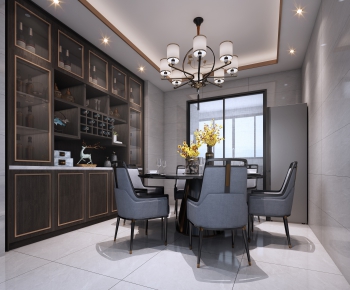 New Chinese Style Dining Room-ID:704289594