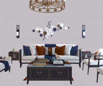New Chinese Style Sofa Combination-ID:269511666
