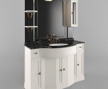 European Style Bathroom Cabinet-ID:465698147