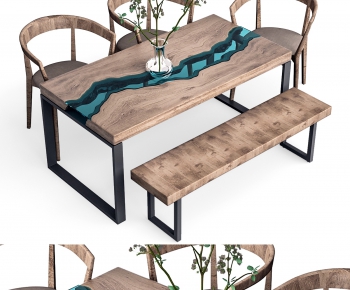New Chinese Style Dining Table And Chairs-ID:292824823