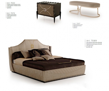 Post Modern Style Double Bed-ID:220544556