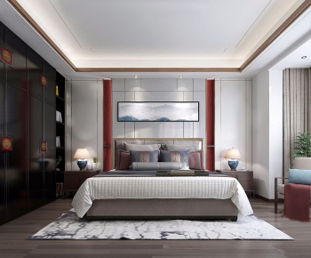 New Chinese Style Bedroom-ID:628864254