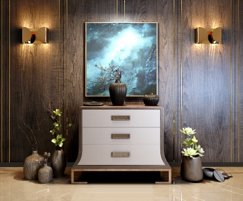 New Chinese Style Side Cabinet/Entrance Cabinet-ID:763605599