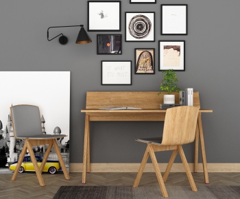Nordic Style Computer Desk And Chair-ID:281900271