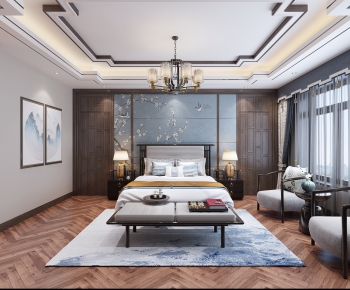 New Chinese Style Bedroom-ID:832074414