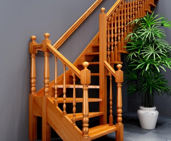 新中式实木楼梯-ID:575611824