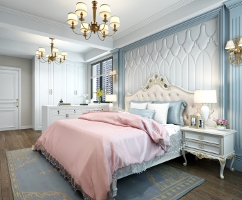 Simple European Style Bedroom-ID:123267346