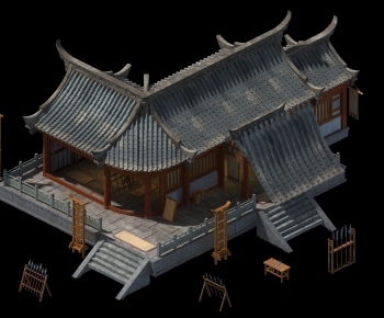 Chinese Style Ancient Architectural Buildings-ID:526394881