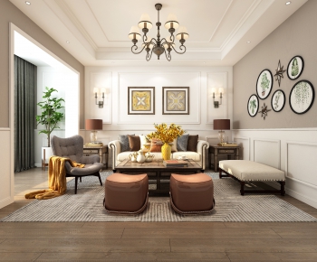 American Style A Living Room-ID:415969566